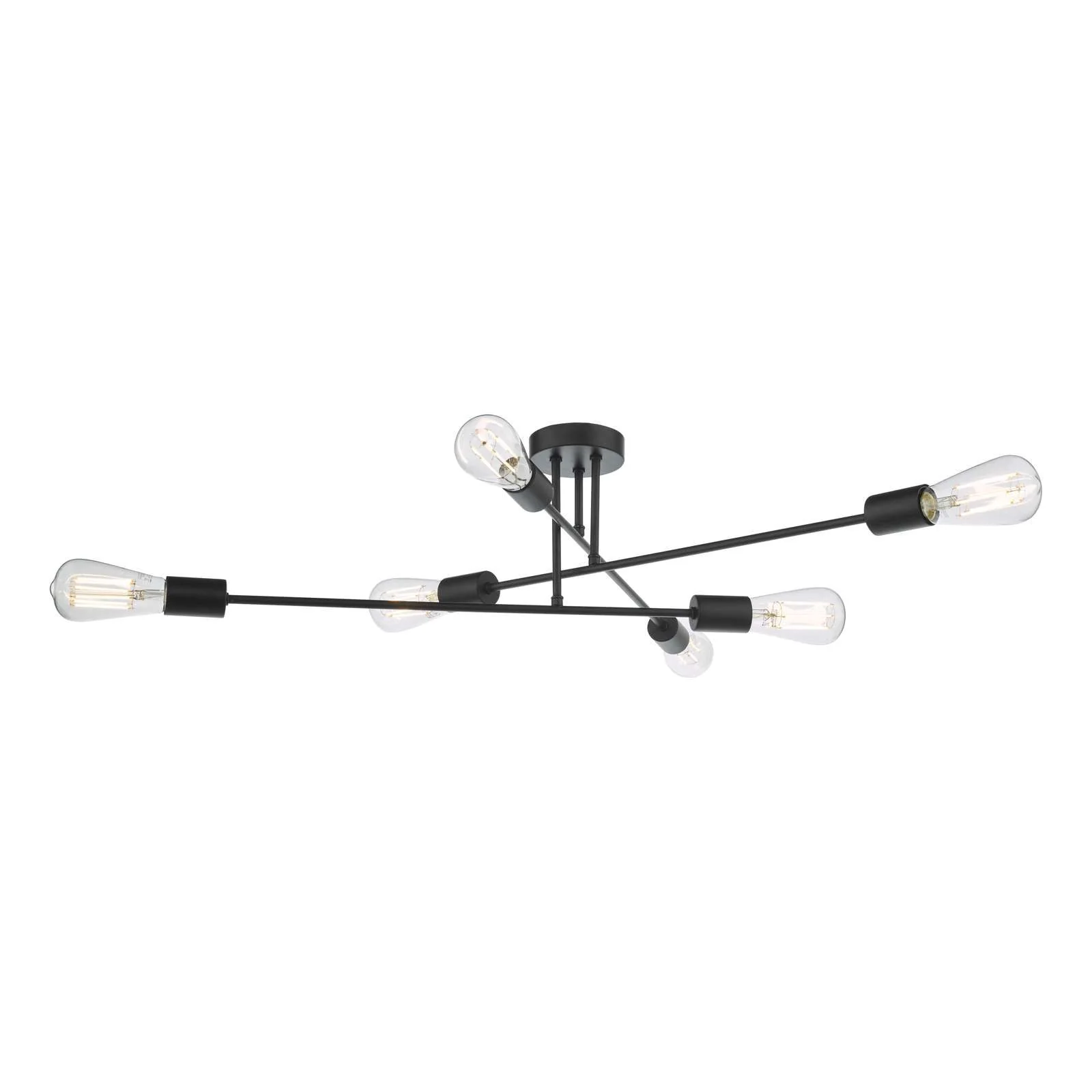 Neve 6 Light Semi-Flush Matt Black - Image 5