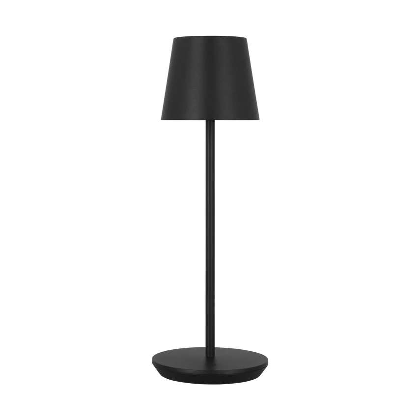 Nevis Accent Rechargeable Table Lamp- Black/ White/ Brass Finish - Image 2