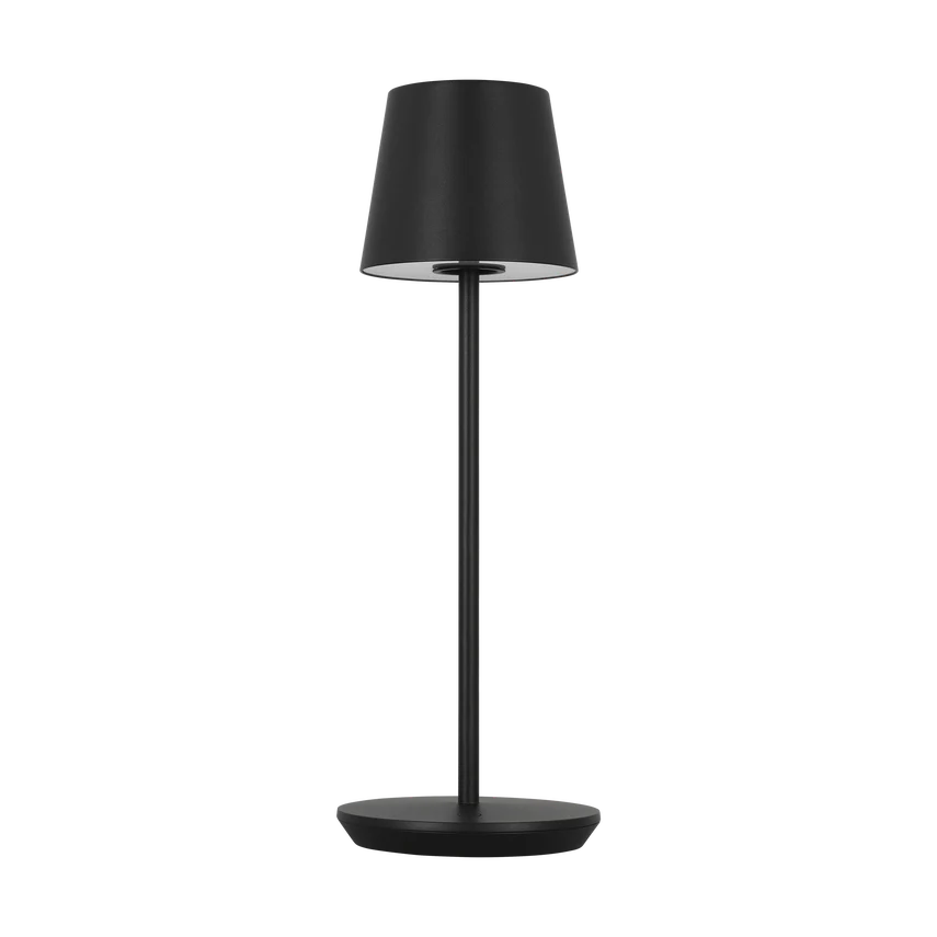 Nevis Accent Rechargeable Table Lamp- Black/ White/ Brass Finish - Image 3