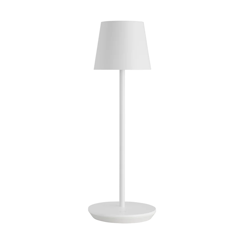 Nevis Accent Rechargeable Table Lamp- Black/ White/ Brass Finish - Image 4
