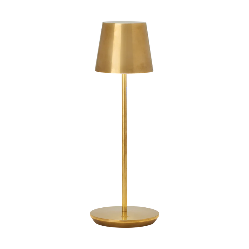 Nevis Accent Rechargeable Table Lamp- Black/ White/ Brass Finish - Image 6