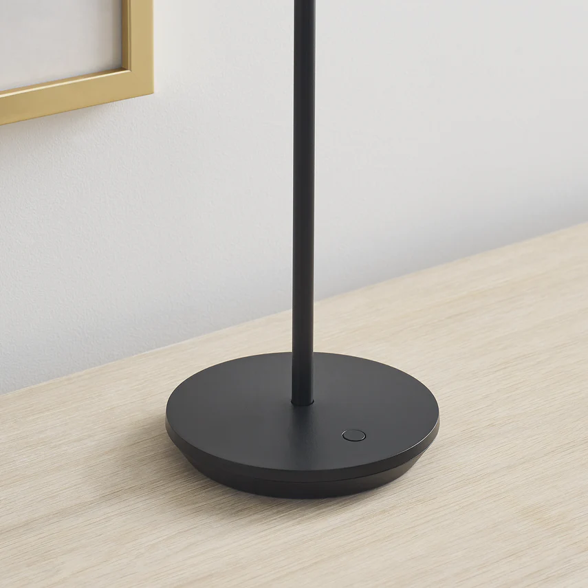 Nevis Accent Rechargeable Table Lamp- Black/ White/ Brass Finish - Image 8