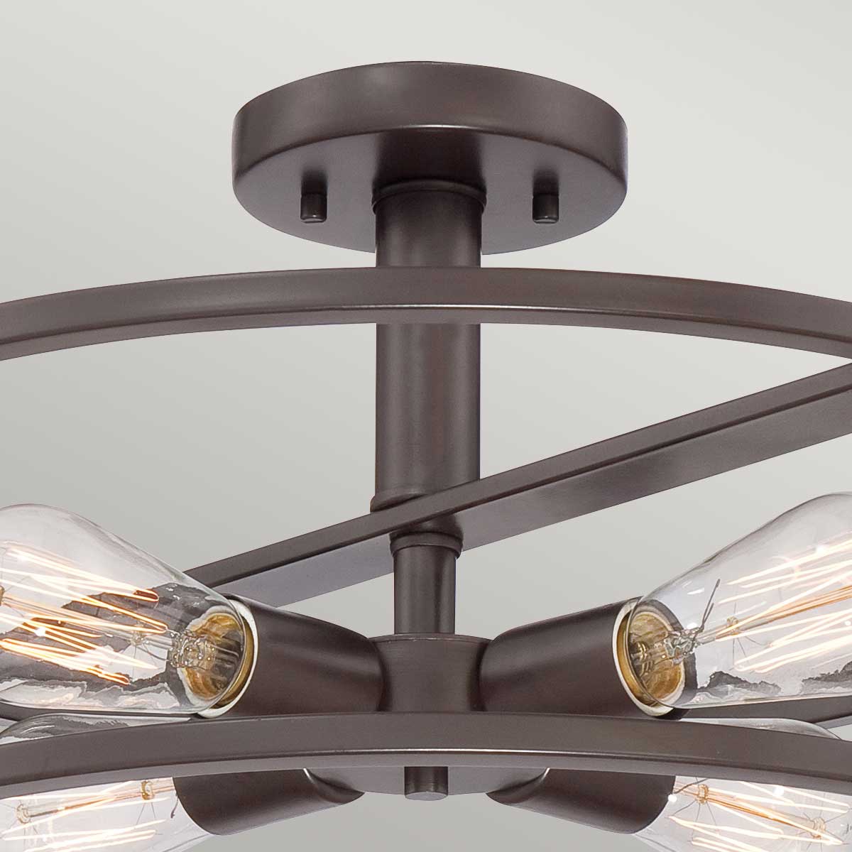New Harbor 4 Light Semi-Flush - Western Bronze - Image 3