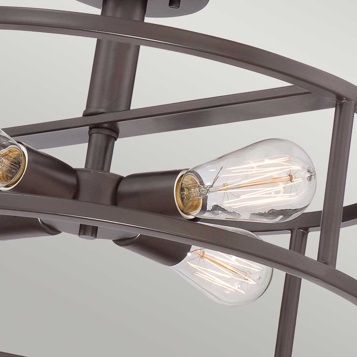 New Harbor 4 Light Semi-Flush - Western Bronze - Image 4