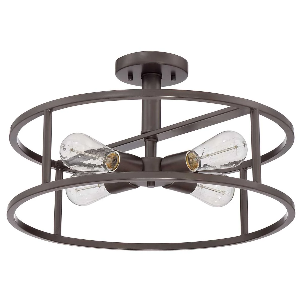 New Harbor 4 Light Semi-Flush - Western Bronze - Image 6