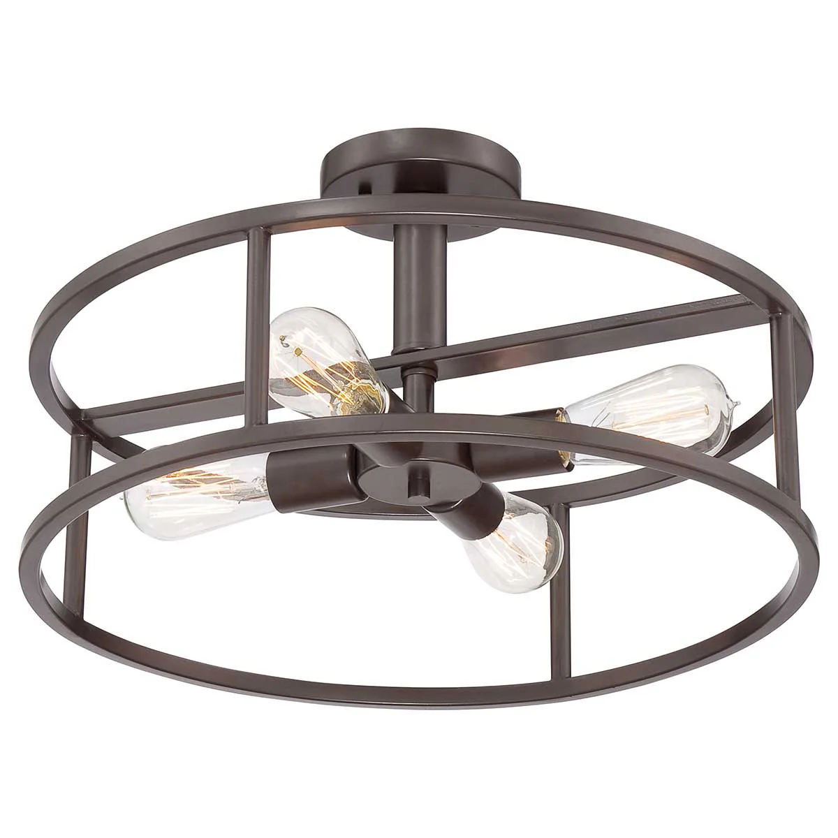 New Harbor 4 Light Semi-Flush - Western Bronze - Image 7