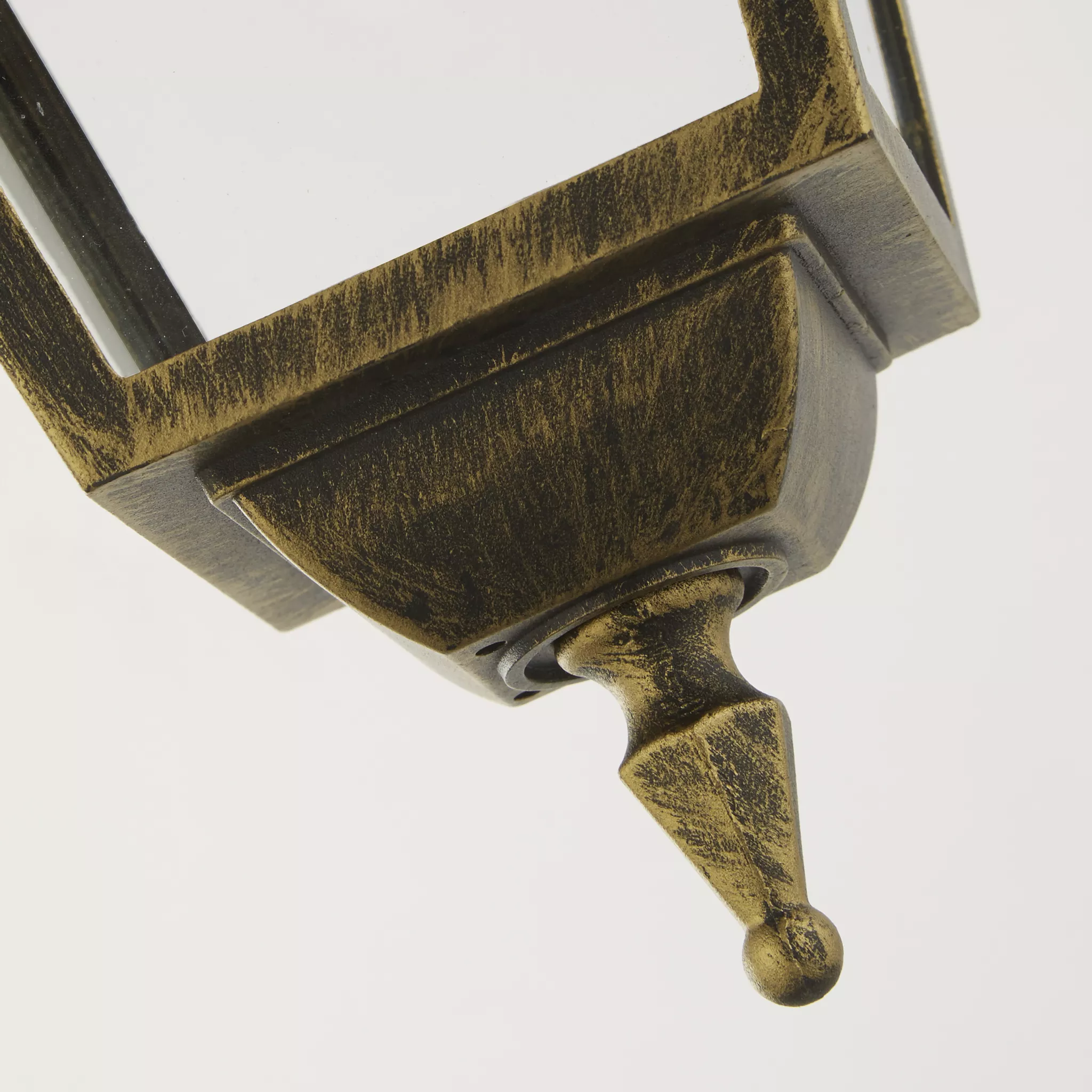 New Orleans Pendant Lantern- Black Gold & Glass,IP44 - Image 4