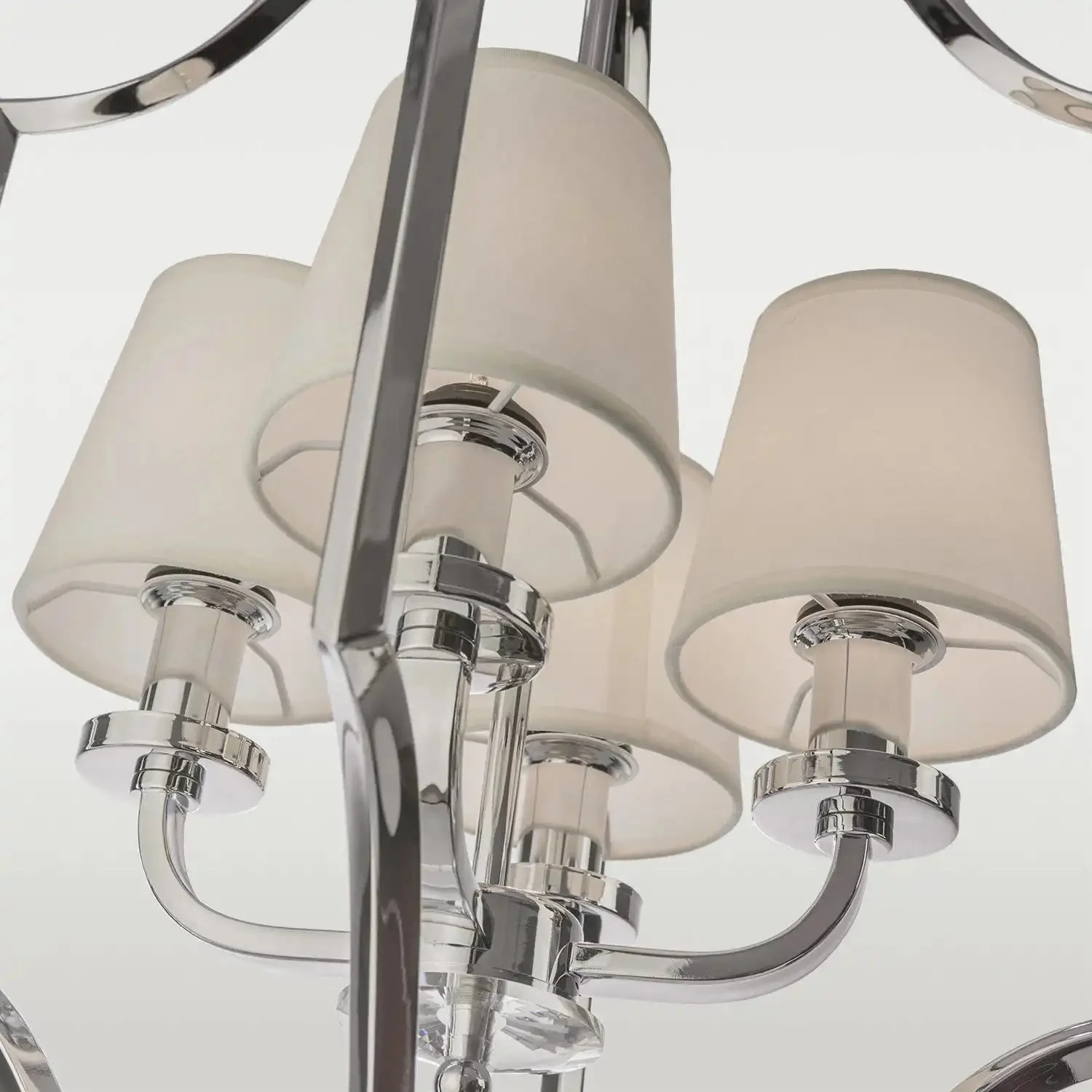 New York 4Lt Centre Ceiling Light - Chrome & White/Chrome & Black Finish - Image 3