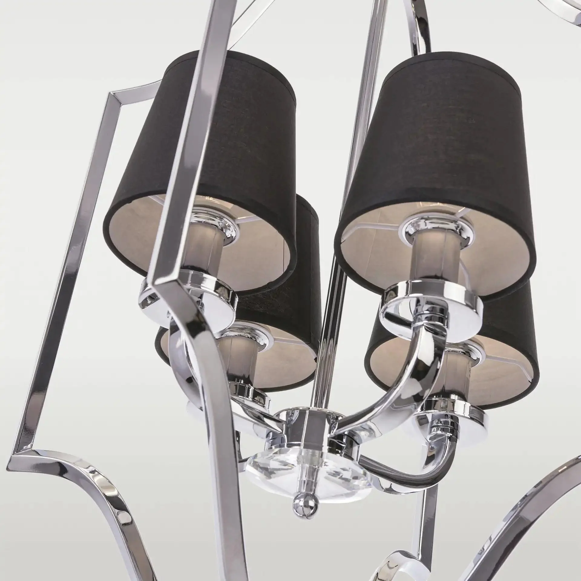 New York 4Lt Centre Ceiling Light - Chrome & White/Chrome & Black Finish - Image 7