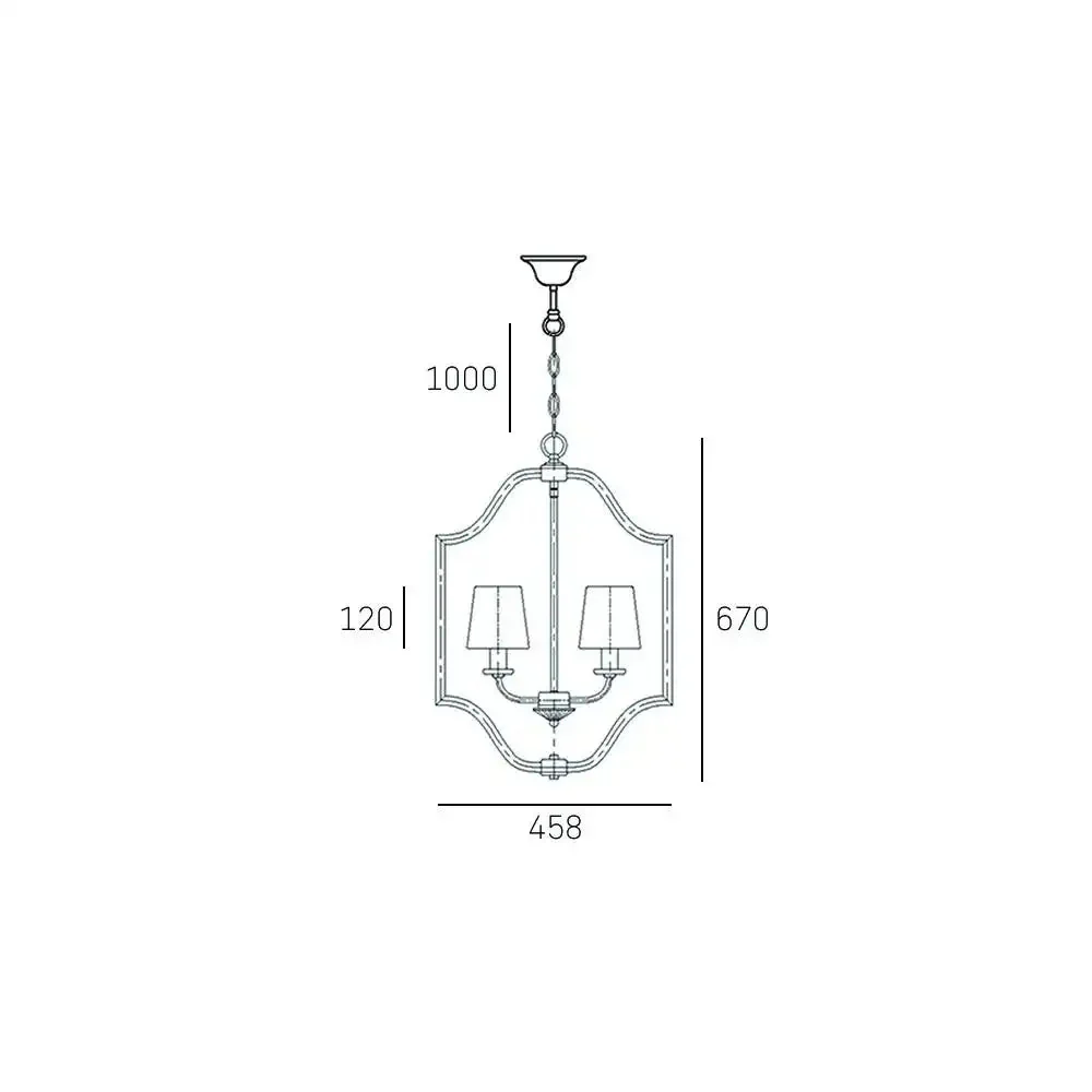New York 4Lt Centre Ceiling Light - Chrome & White/Chrome & Black Finish - Image 8