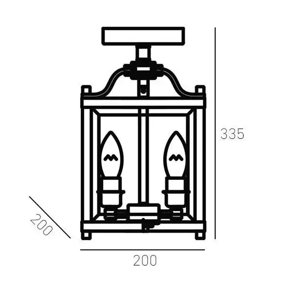 New York Semi-Flush Ceiling Lamp - Image 2