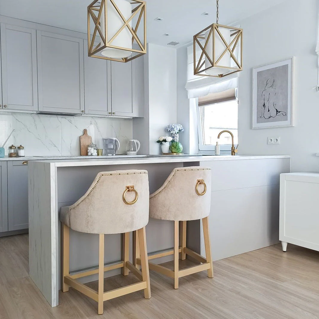 New York Pendant Ceiling Light - Gold & White Finish - Image 2