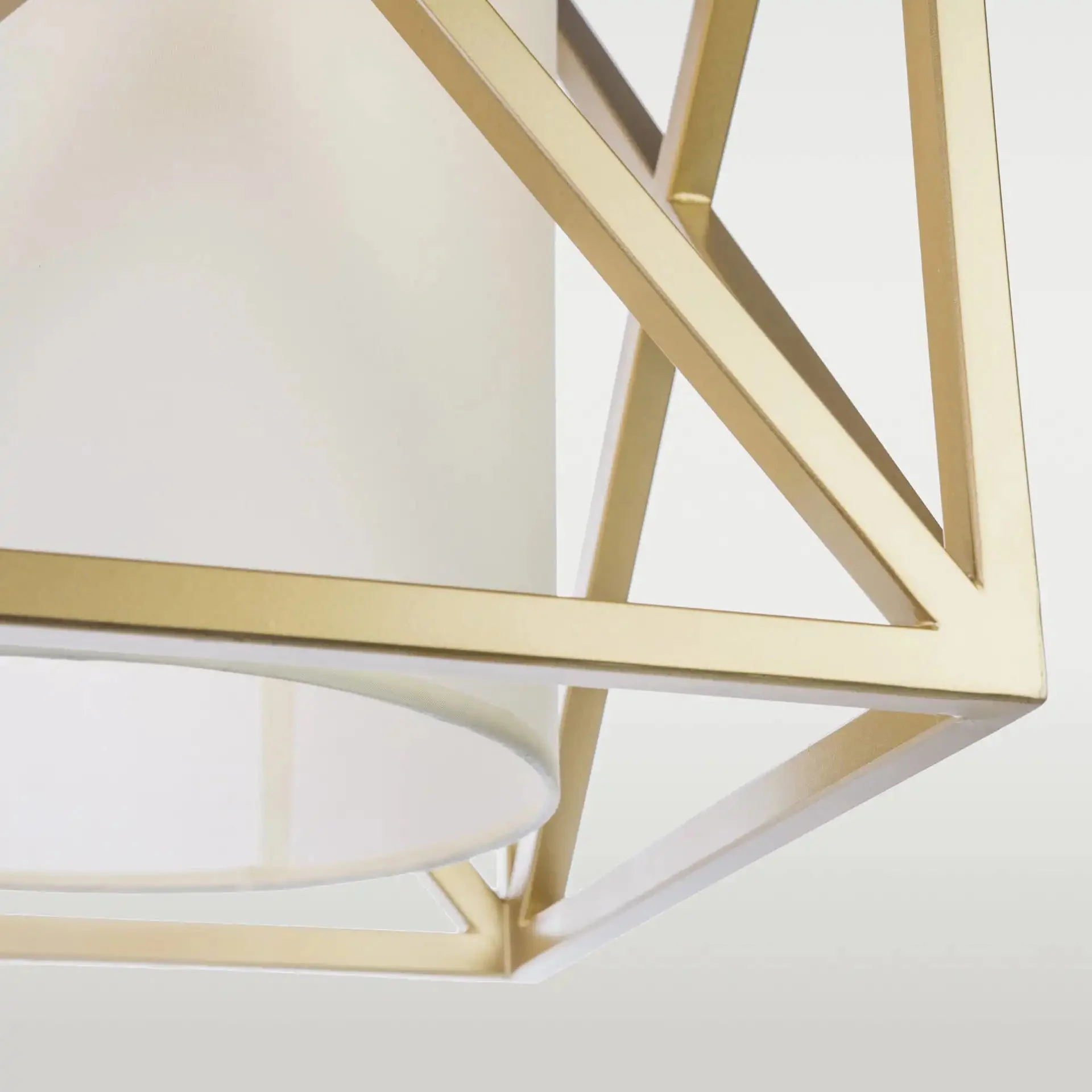 New York Pendant Ceiling Light - Gold & White Finish - Image 6