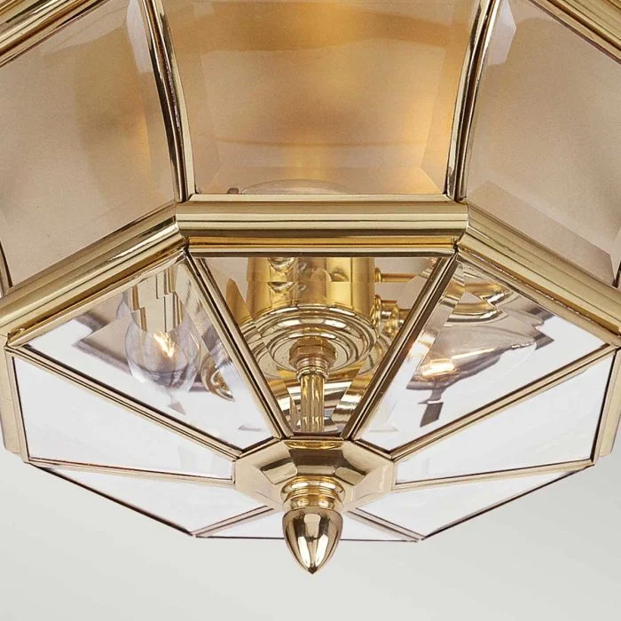 Newbury Flush Mount,  Polished Brass - Image 3