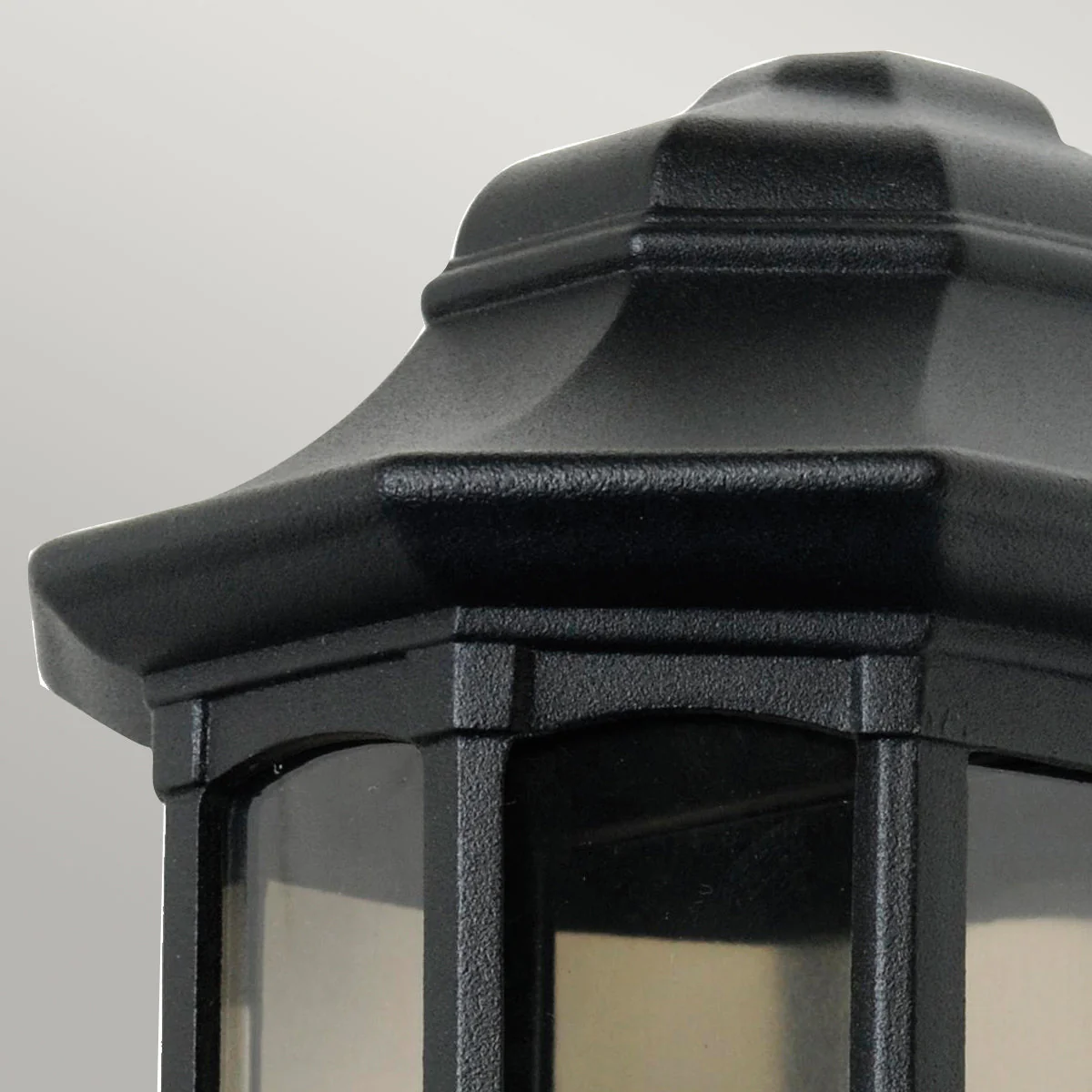 Newbury Half Wall Lantern – Black Finish - Image 2