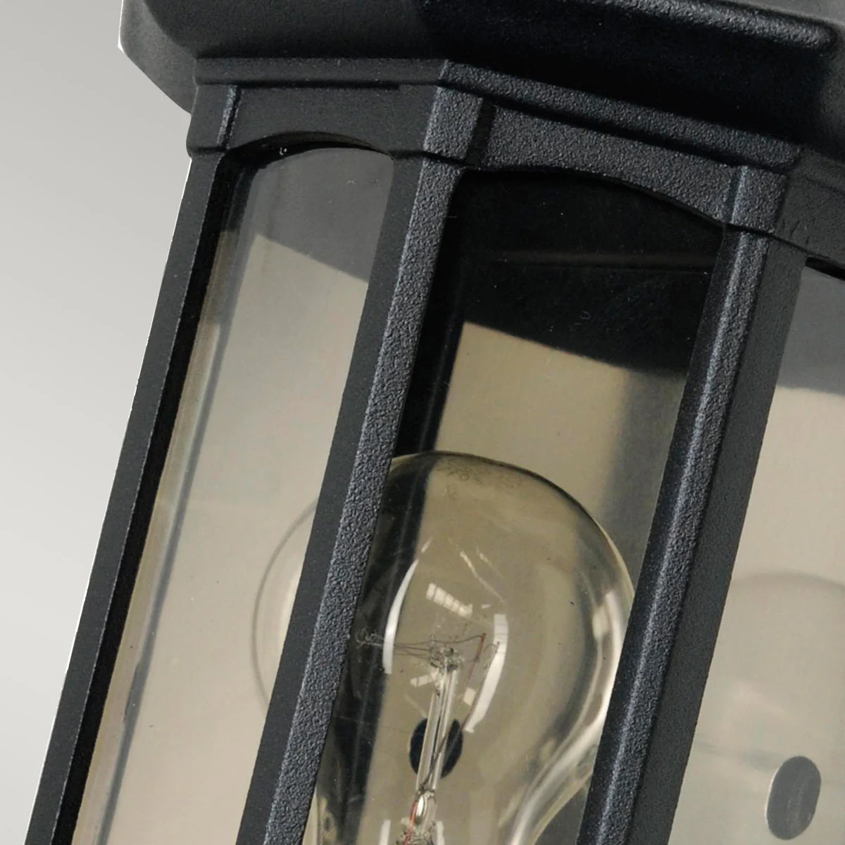 Newbury Half Wall Lantern – Black Finish - Image 4