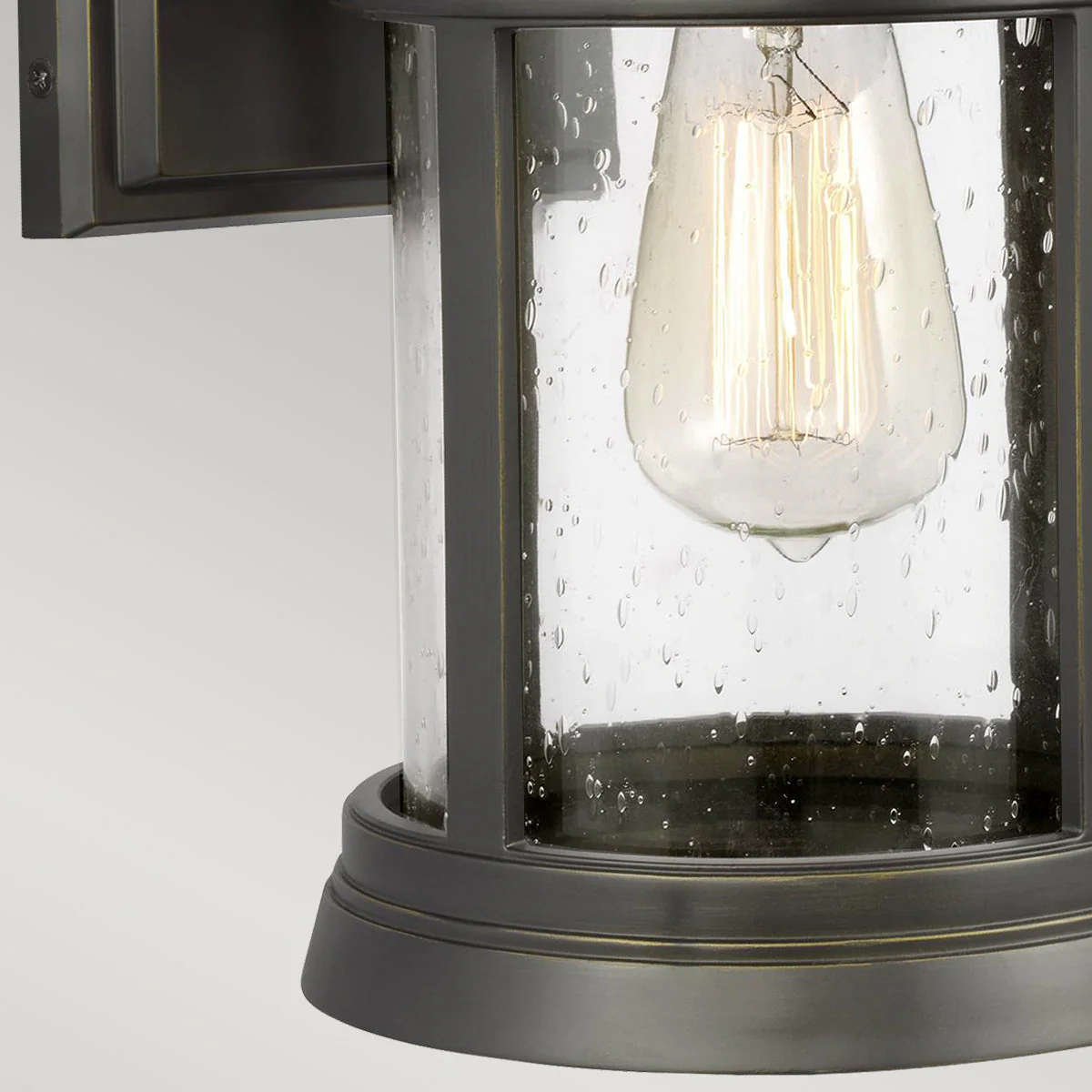 Newport Small/Medium Wall Lantern – Antique Bronze/Brushed Steel Finish - Image 6