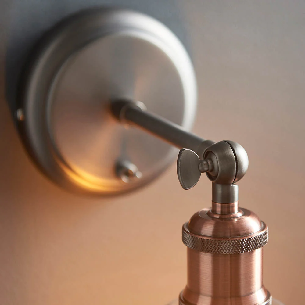 Niche Wall Light - Aged Pewter/Clear Glass E27 - Image 17