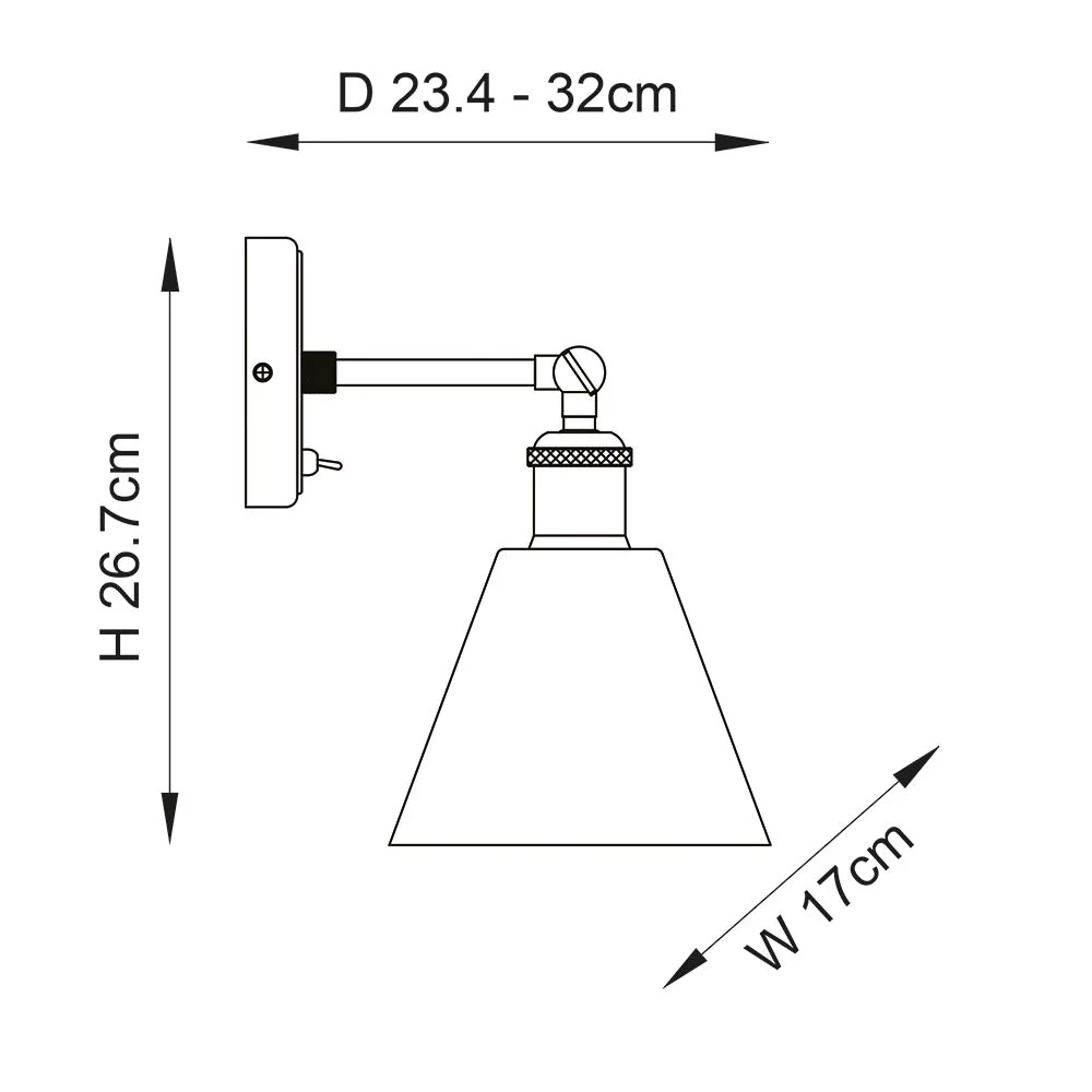 Niche Wall Light - Aged Pewter/Clear Glass E27 - Image 19