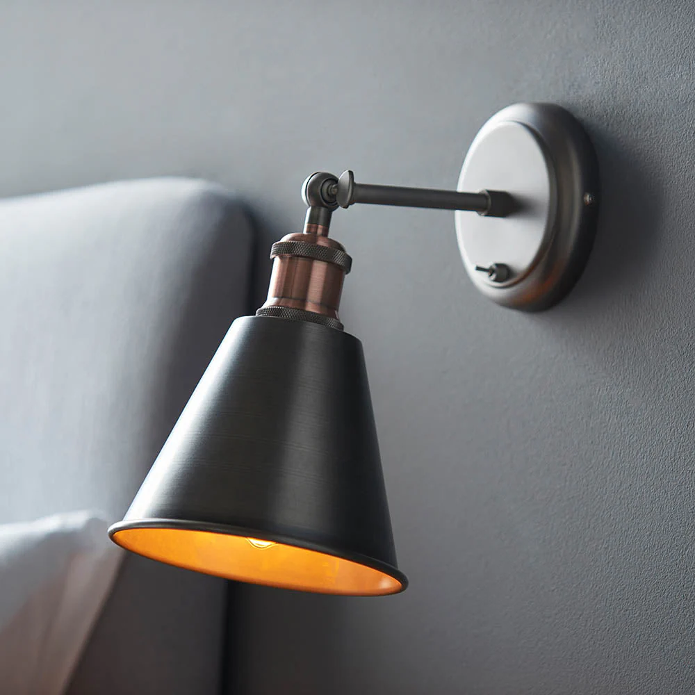 Niche Wall Light - Aged Pewter/Clear Glass E27 - Image 4