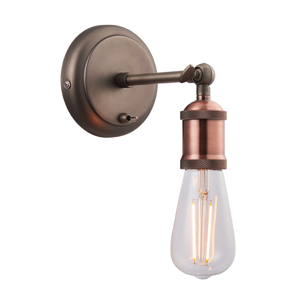 Niche Wall Light - Antique Brass/Aged Pewter & Aged Copper E27 - Image 2