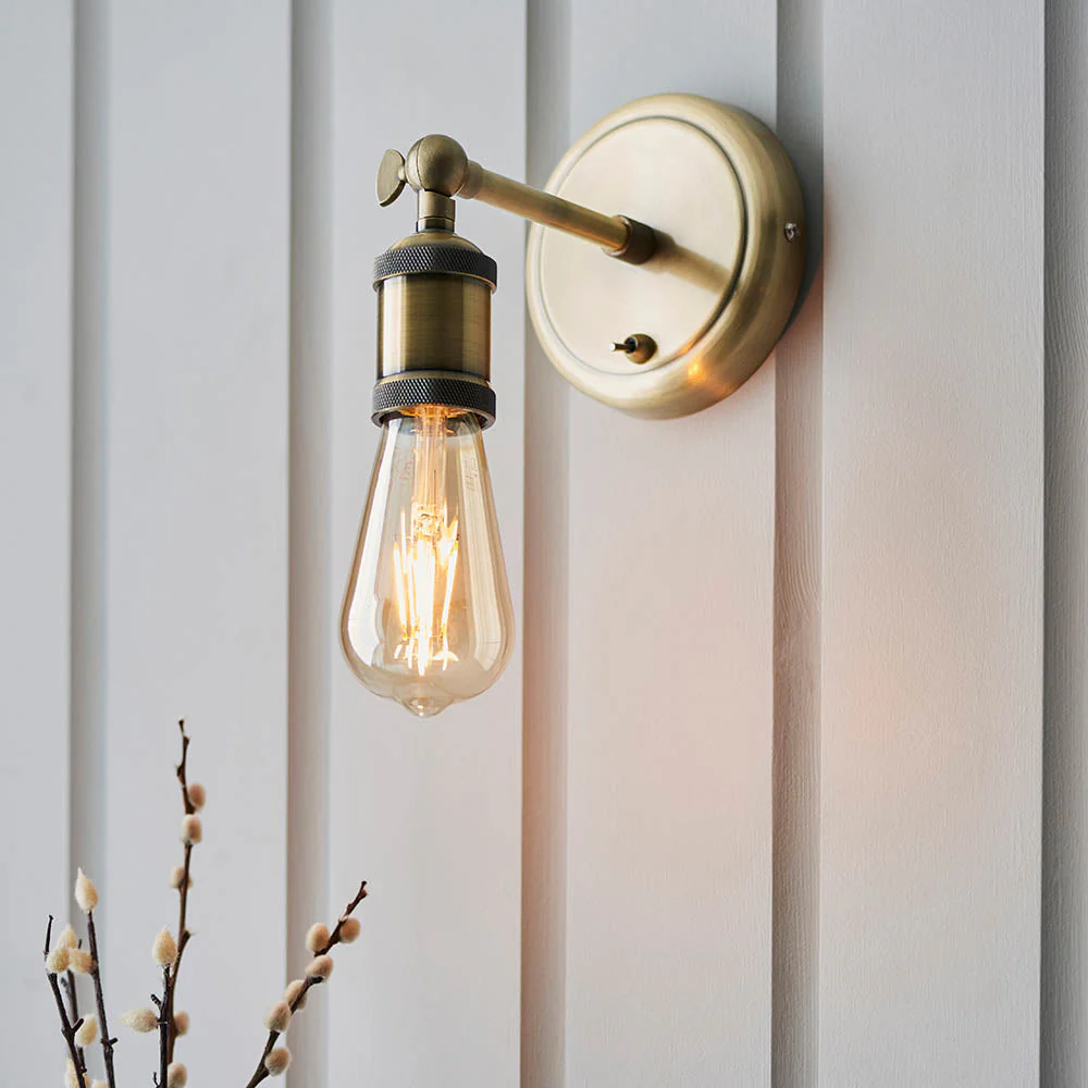 Niche Wall Light - Antique Brass/Aged Pewter & Aged Copper E27 - Image 3