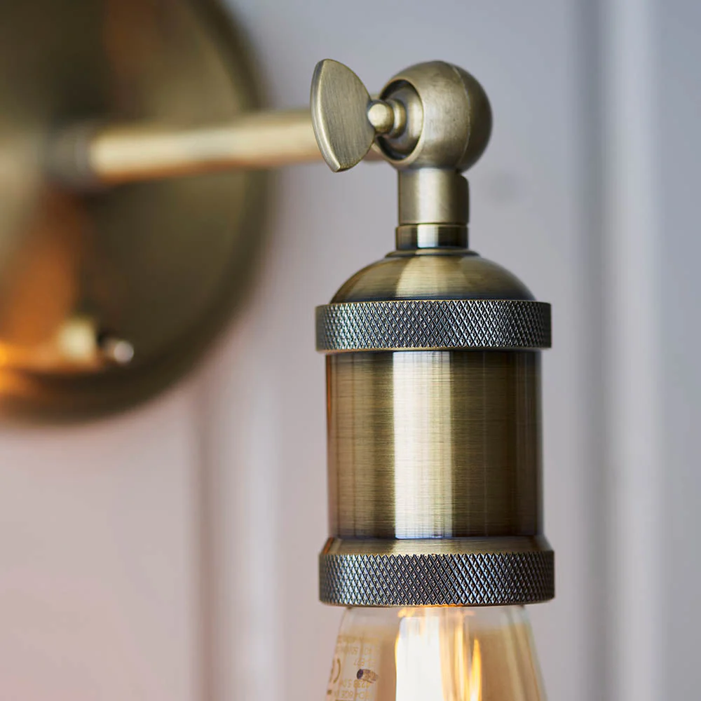 Niche Wall Light - Antique Brass/Aged Pewter & Aged Copper E27 - Image 8