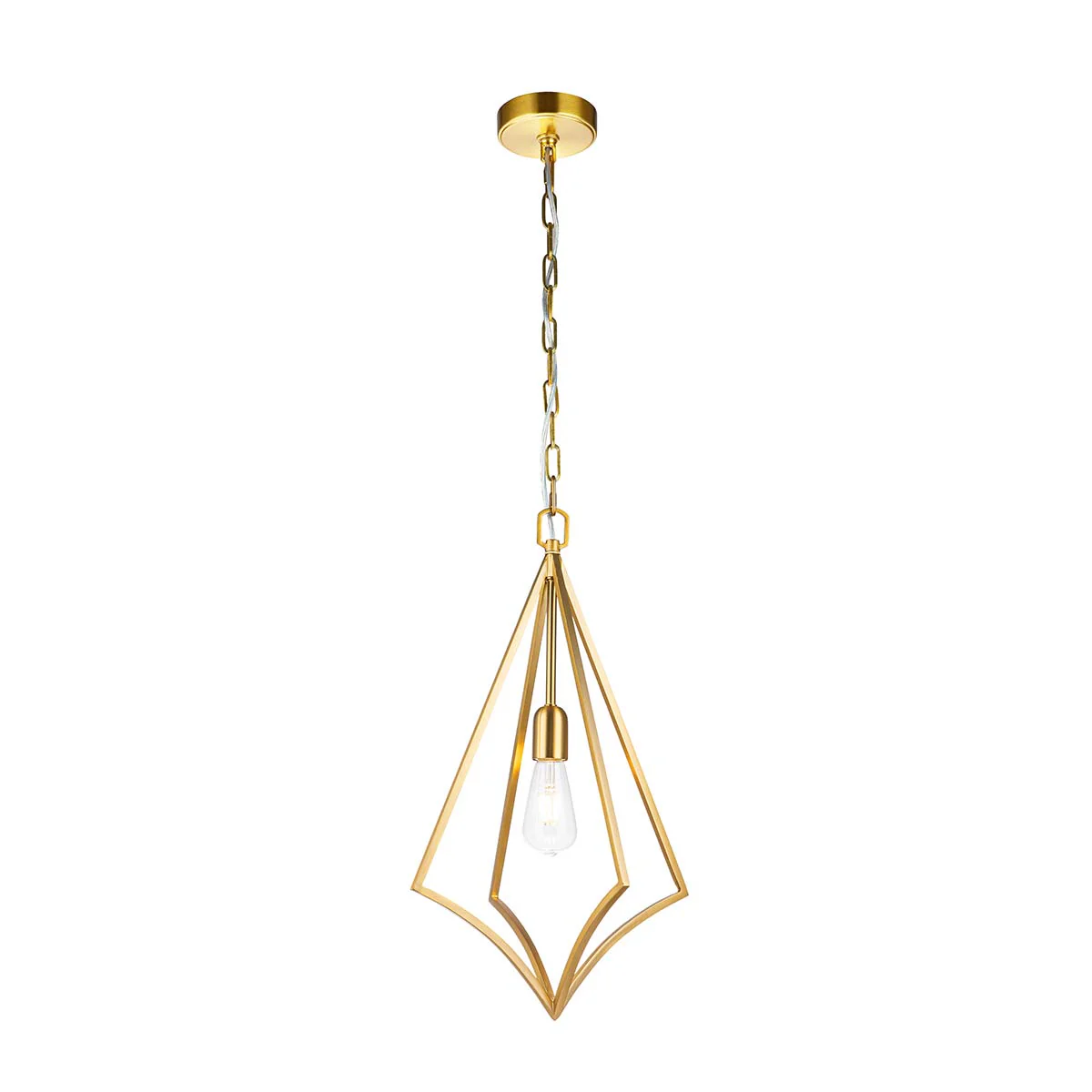 Nico 1 Light Pendant - Brass - Image 7