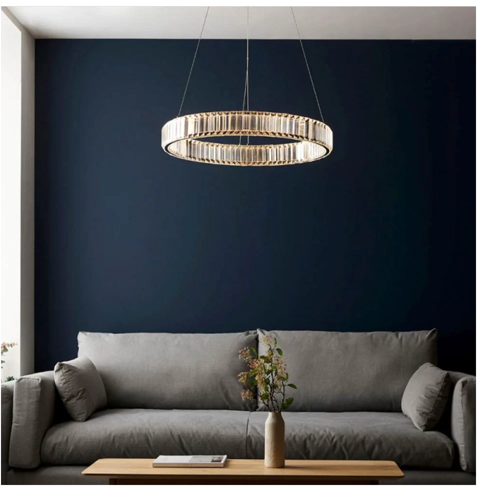 Nico Polished Chrome LED Pendant with Crystal - Image 3