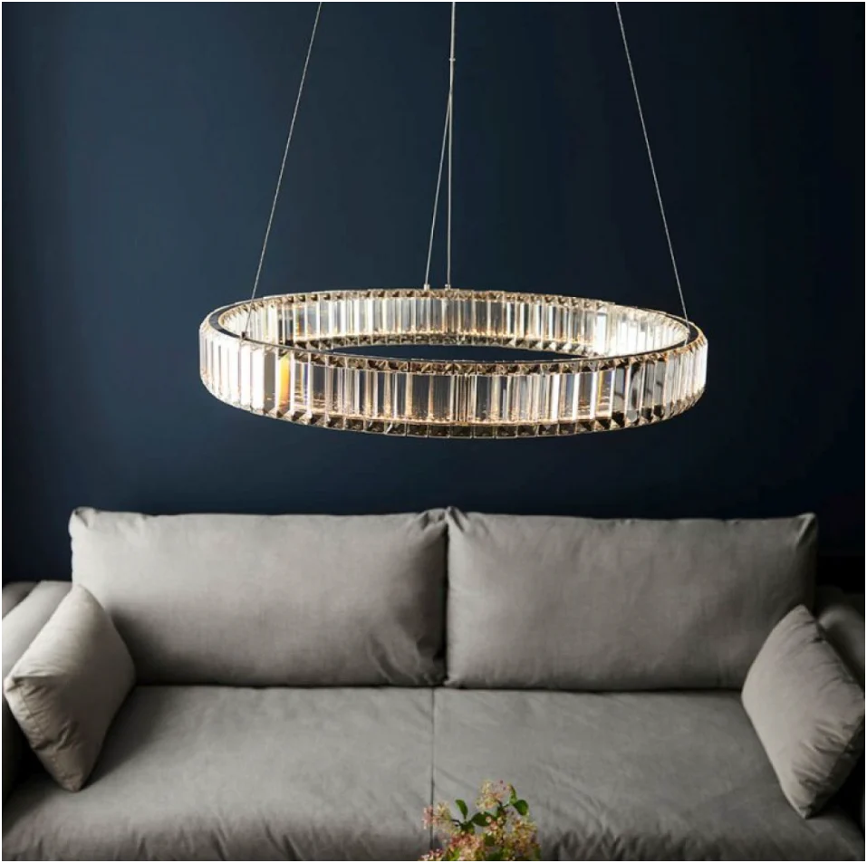 Nico Polished Chrome LED Pendant with Crystal - Image 4