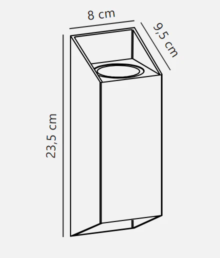 Nico Round/ Square 22' Wall light - Various Finishes - Image 6