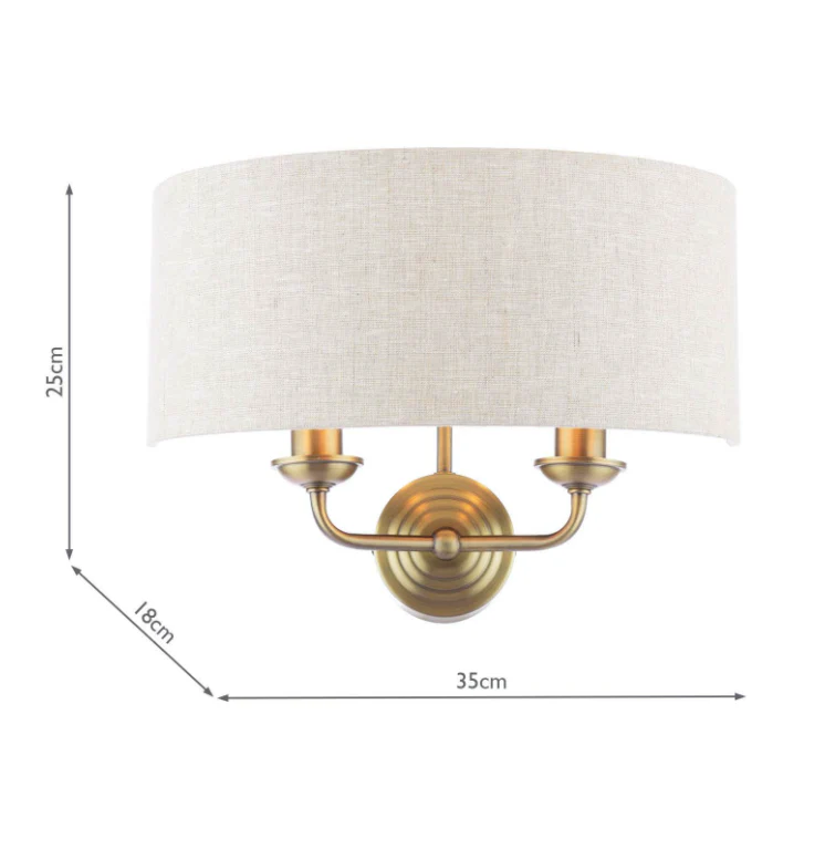 Sorrento 2 Light Wall Light In Various Finishes - Image 14