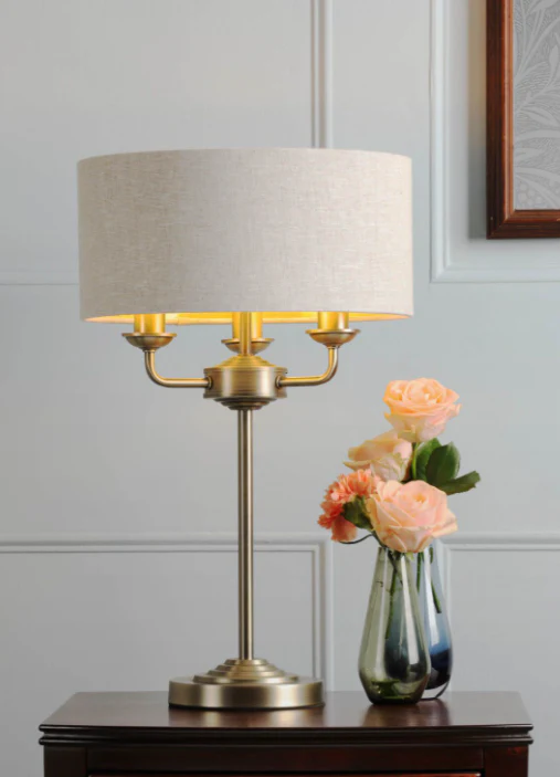 Sorrento 3 Light Table Lamp In Various Finishes - Image 17