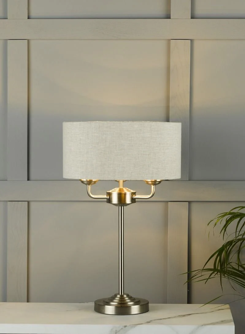 Sorrento 3 Light Table Lamp In Various Finishes - Image 3