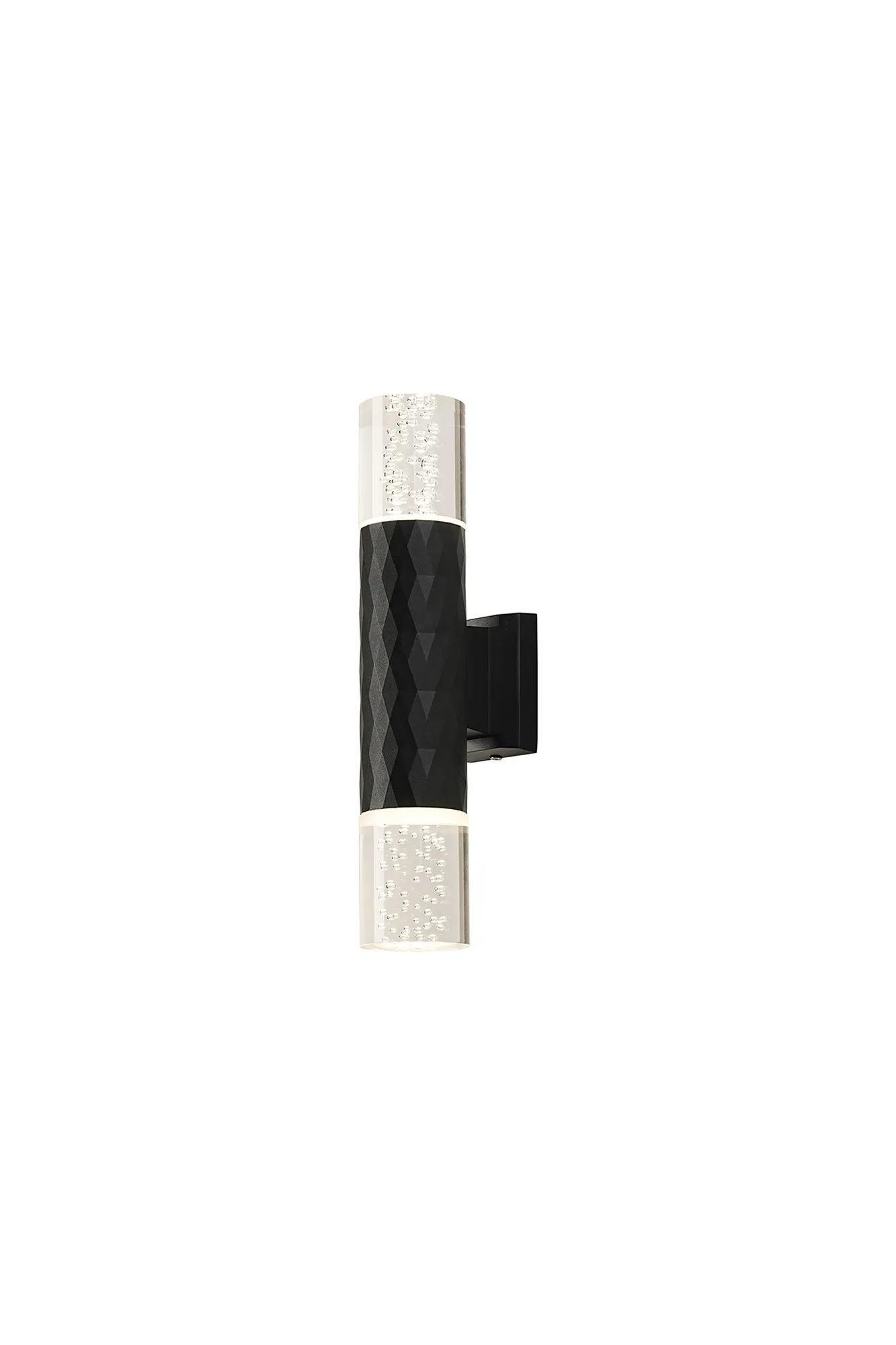 Nightingale IP54 GU10 Diamond Up/Down Wall Light - Bubble Shades - Image 2