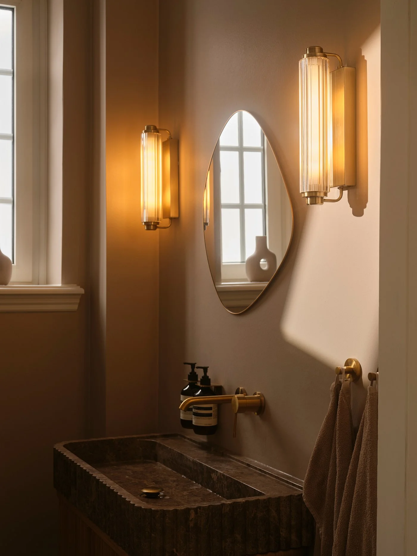 Nimal Double Wall Light-  Black/ Brass Finishes - Image 6