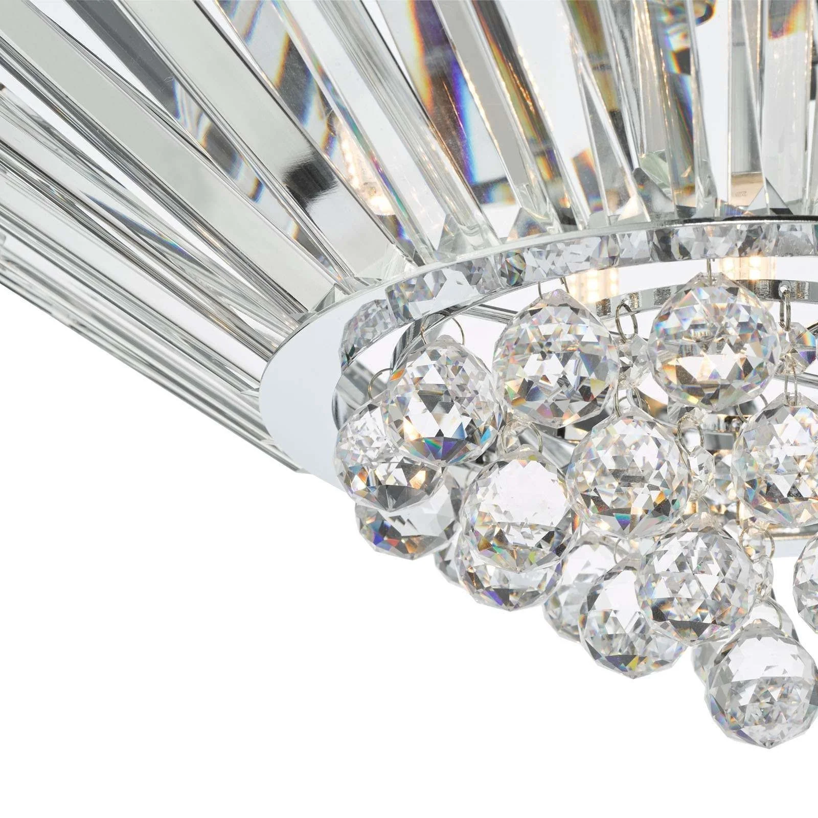 Nimbus 5Lt Flush Ceiling Light - Polished Chrome Finish, IP20 - Image 2