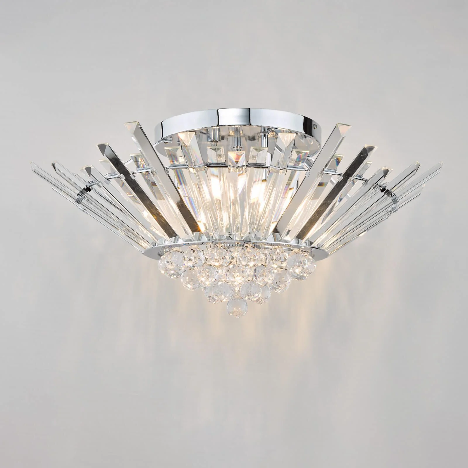 Nimbus 5Lt Flush Ceiling Light - Polished Chrome Finish, IP20 - Image 3