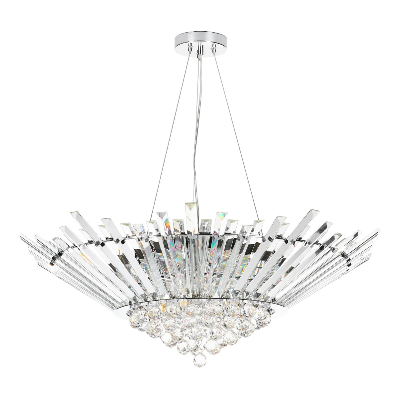 Nimbus 9Lt Crystal Ceiling Light Polished Chrome Crystal - Image 3