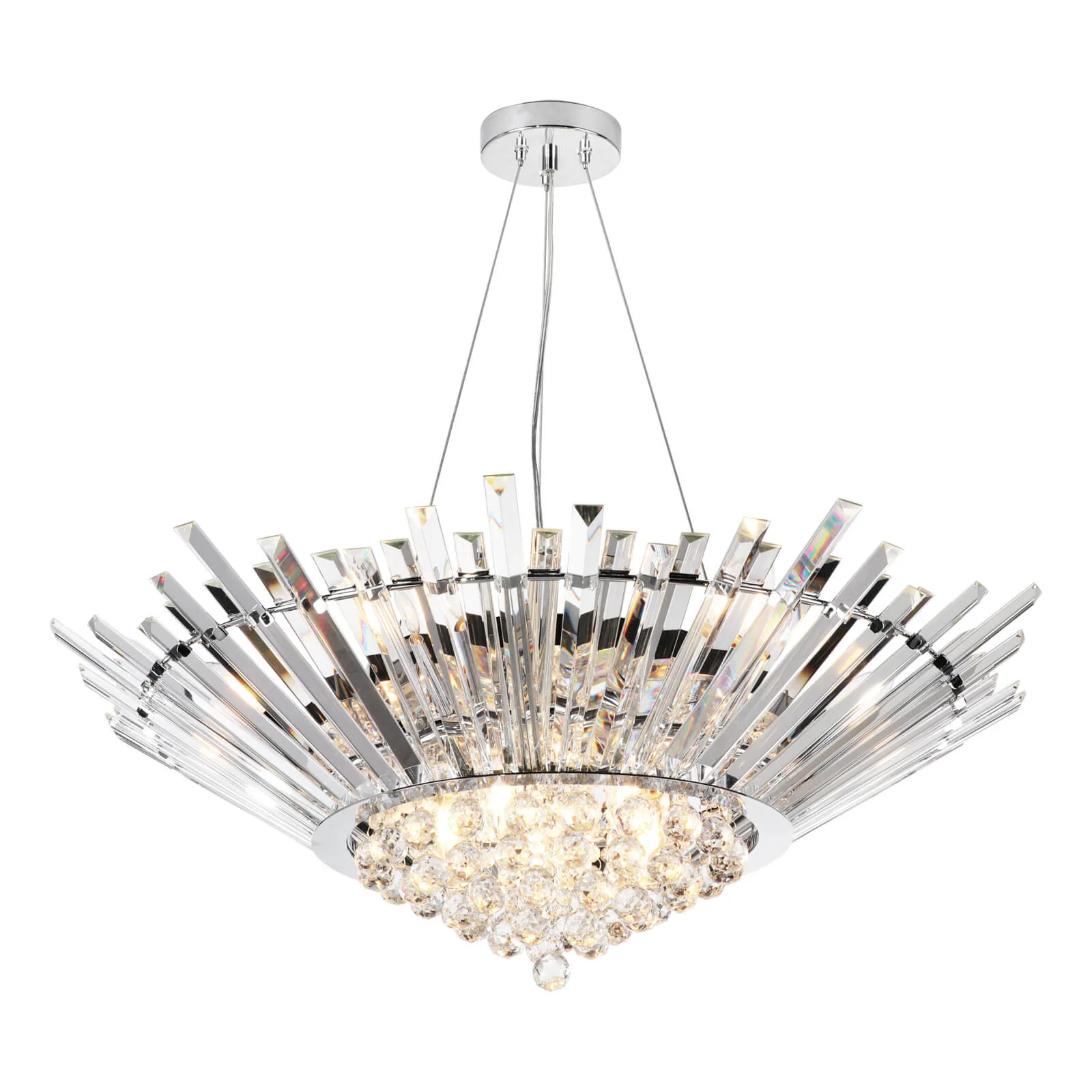 Nimbus 9Lt Crystal Ceiling Light Polished Chrome Crystal - Image 5