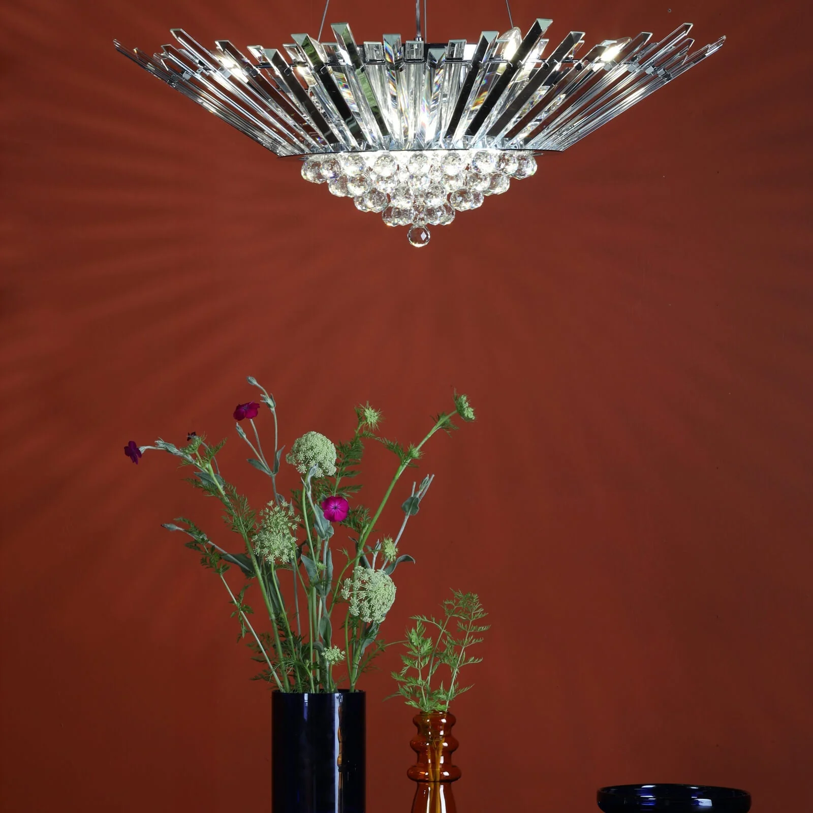 Nimbus 9Lt Crystal Ceiling Light Polished Chrome Crystal - Image 7
