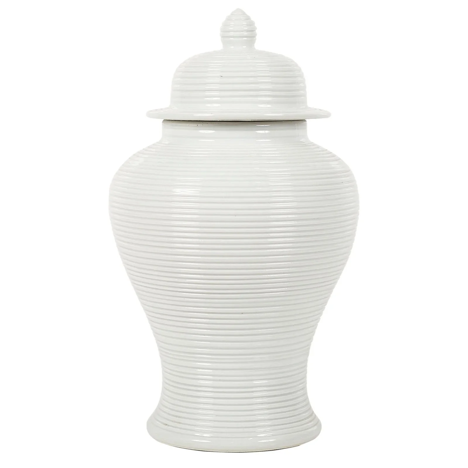 Nina 10''/15" Jar - White Ridged Finish - Image 2
