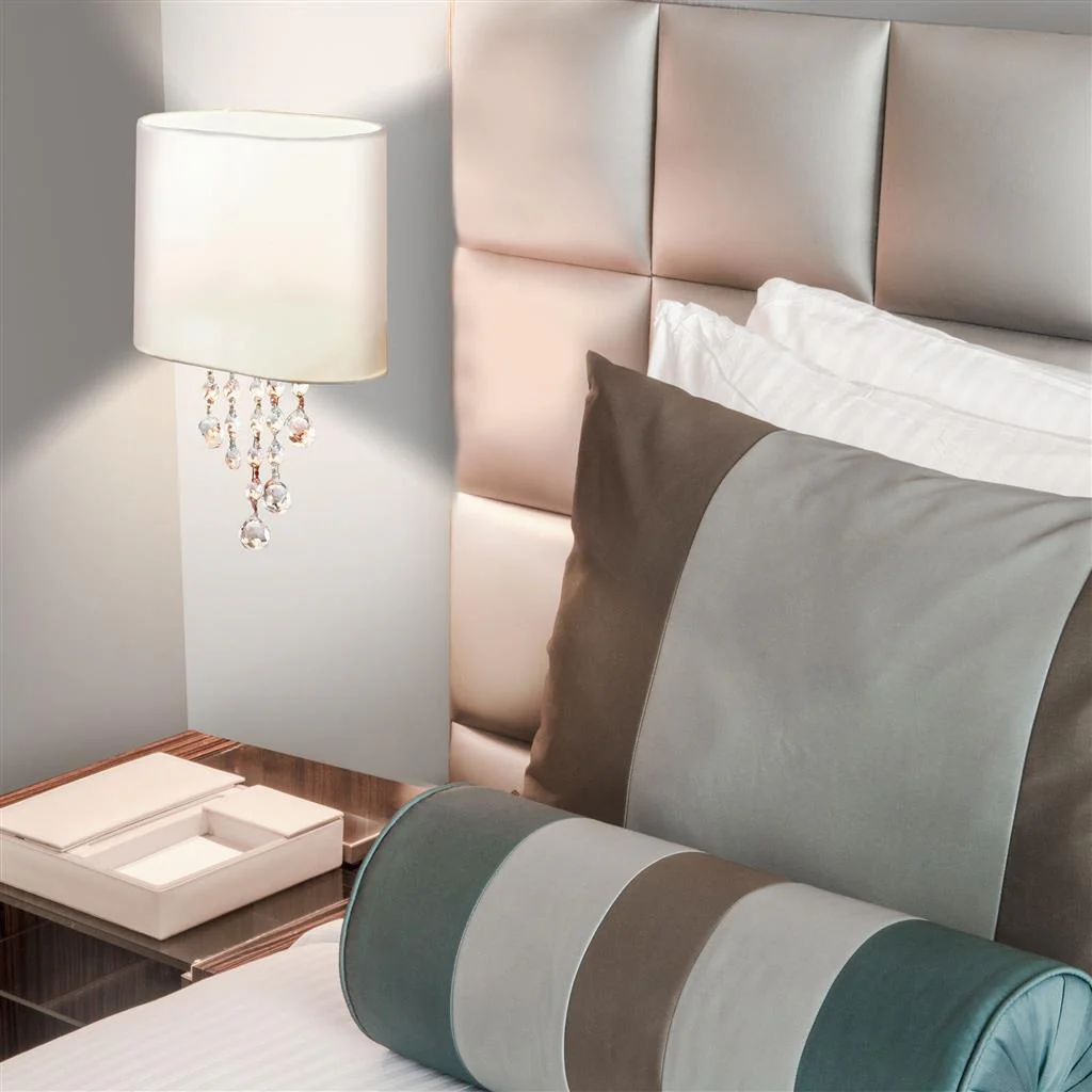 Nina 1Lt Wall Light - Chrome, White and Black - Image 3