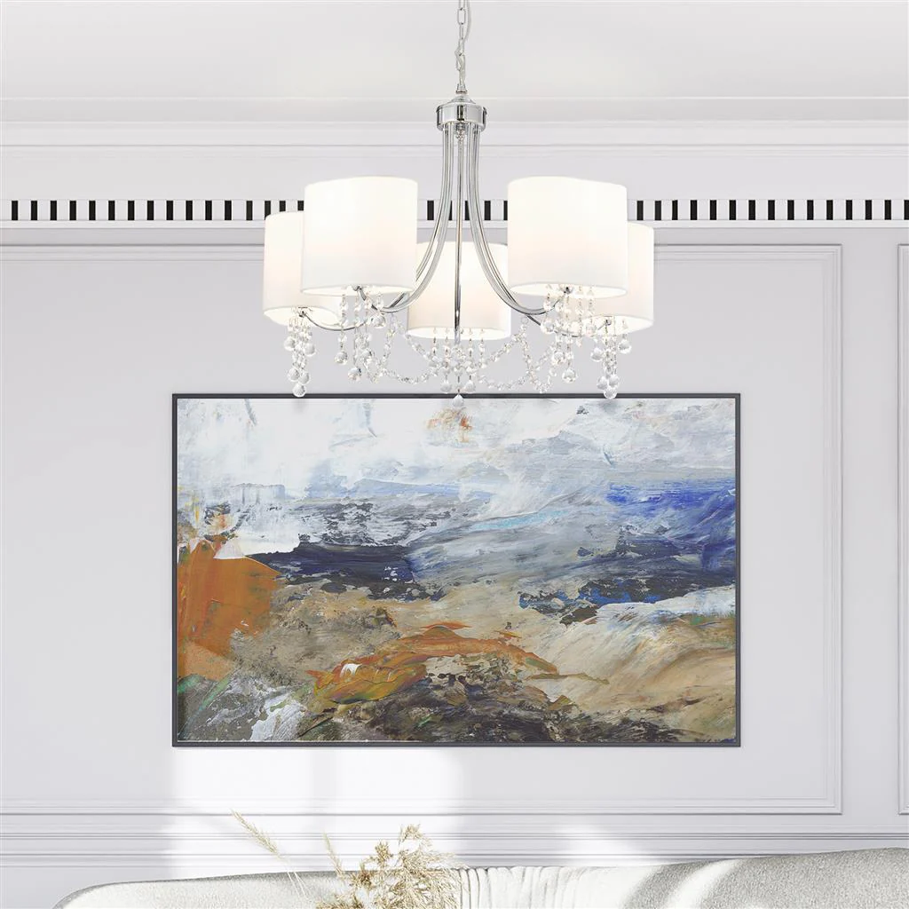 Nina 5/8Lt Multi-Arm Pendant - Chrome Finish - Image 4