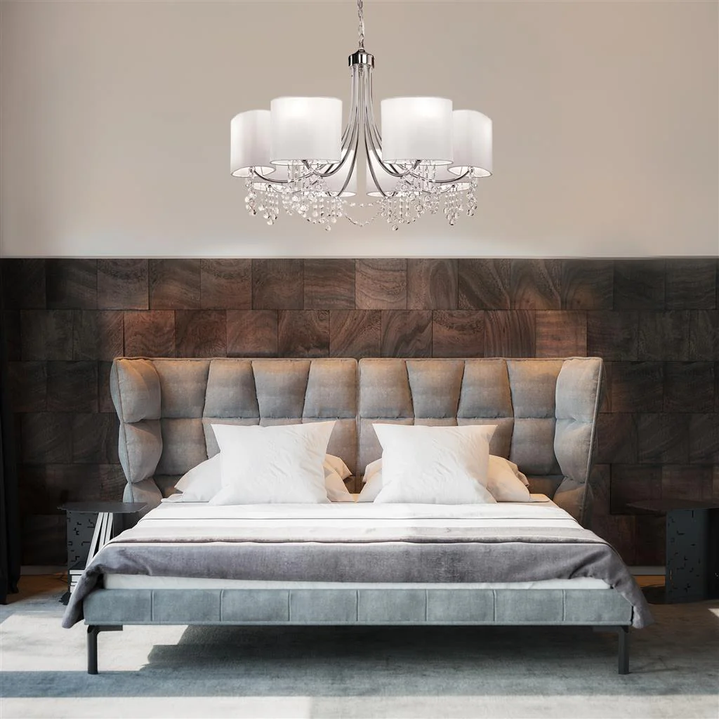 Nina 5/8Lt Multi-Arm Pendant - Chrome Finish - Image 8