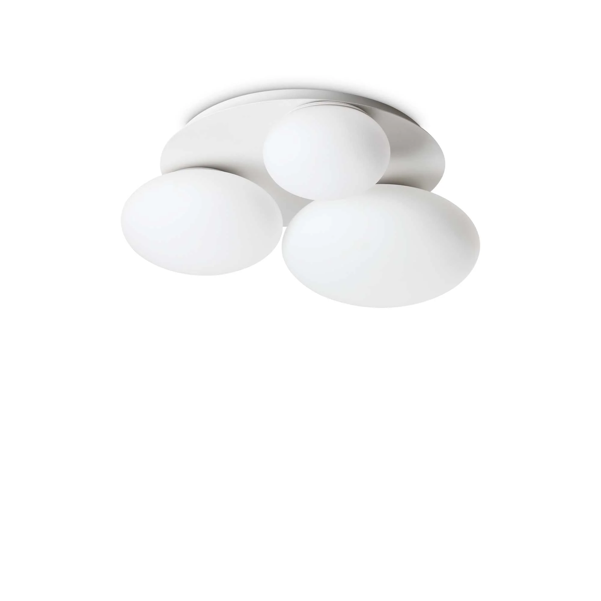 Ninfea Flush Light Fitting - White, Brass - Image 3