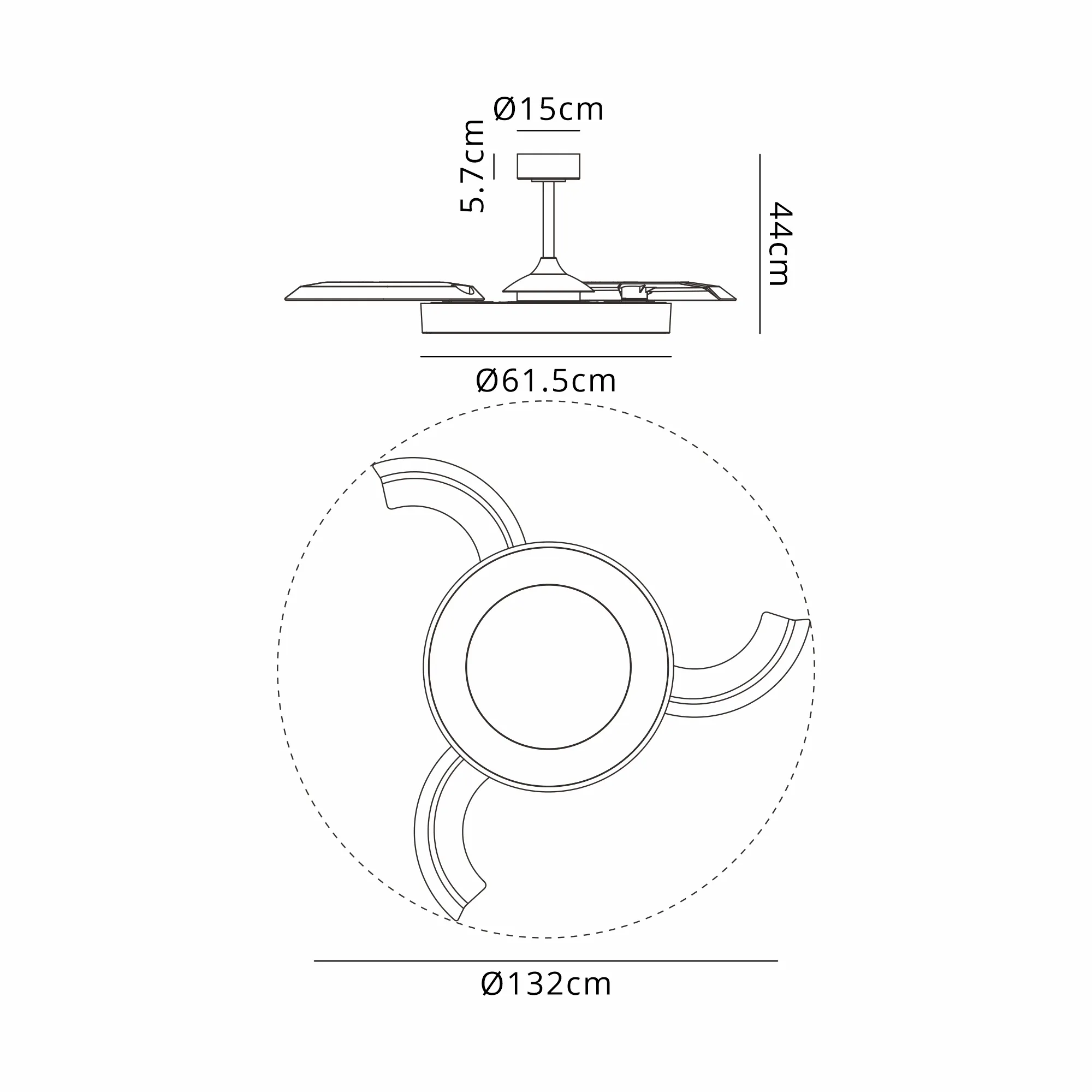 Niseko LED Fan Light w/ Remote Control - Various Colours - Image 13