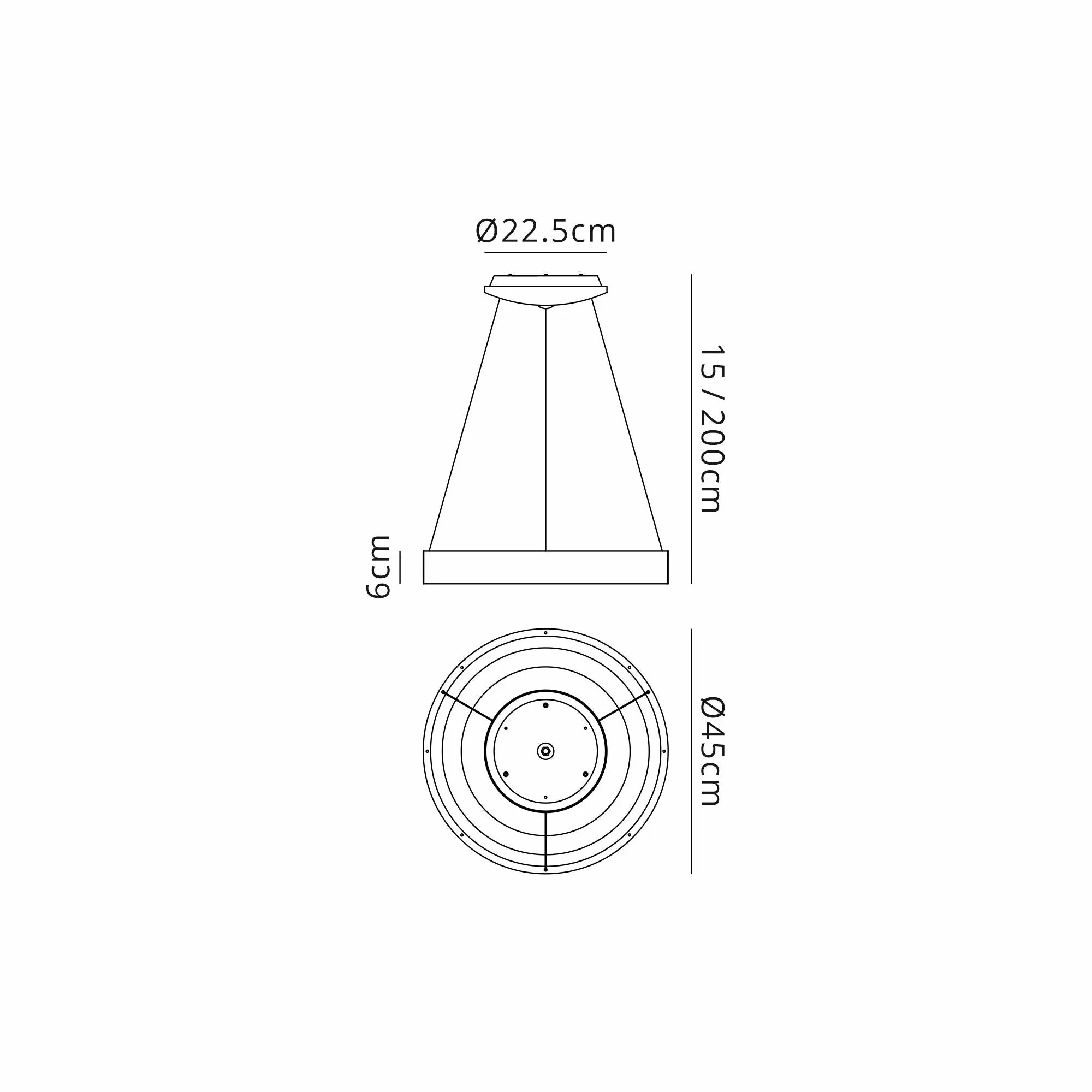 Niseko LED Ring Pendant - Wood/White - Image 2