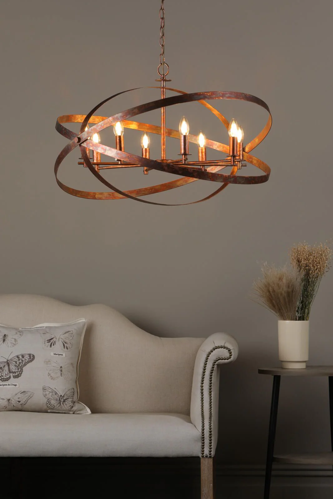 Nitya 5/8Lt Centre Ceiling Light - Copper Finish - Image 7