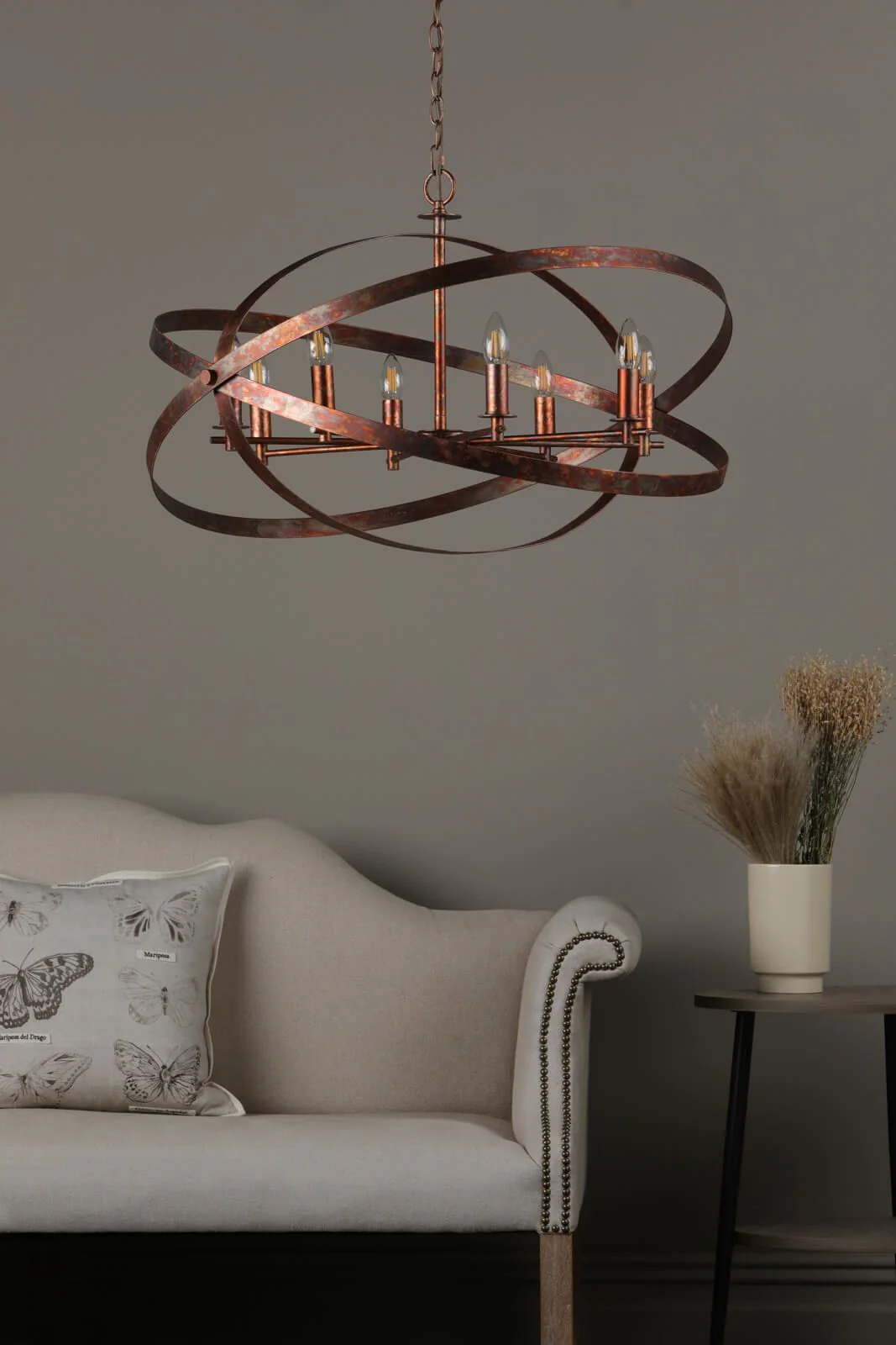 Nitya 5/8Lt Centre Ceiling Light - Copper Finish - Image 9